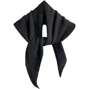 Knit Triangle Scarf for Women Knitted Head Scarf Y2k Bandana Fisherman Downtown Girl Aesthetic Accessories