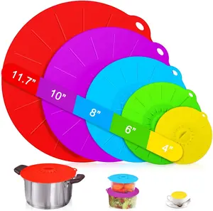 5pcs Multi Colors Set of 5 Microwaveable Food Covers.