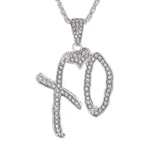 Men's Stainless Steel XO Initial Letter Pendant Necklace! Trendy Stylish Jewelry Gift for Style Enthusiasts