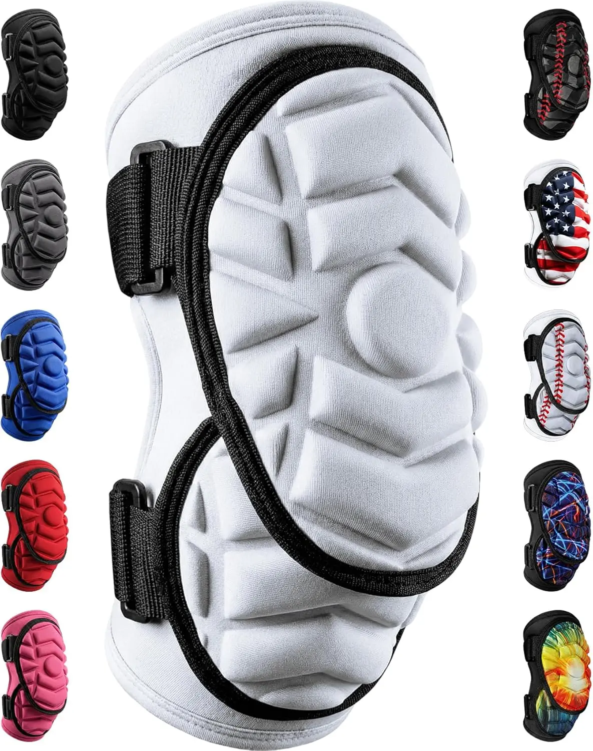 Exxact Sports Defender Plus Batters Guard - Lightweight EVA Foam & Neoprene Protection with Hook & Loop for Baseball, Softball & Lacrosse, Youth, Elbow Guard, Impact Shield, Secure, Adjustable