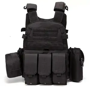 Outdoor Tactical Multi-functional MOLLE Expand Convenient Training CS Combat Exercise 6094 Combination Vest Military Supply Army Helmet Shooting Equipment Protective Gear