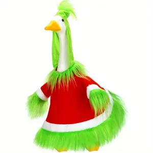 23inch Tall Outdoor Goose Costume - Christmas and Halloween Decoration with Red Shirt, No Batteries Needed, Easy to Hang on Porch, Garden, Patio Decoration - Suitable for Holiday Parties, Courtyard Ornaments, Bird Decorations, Decorative Ornament