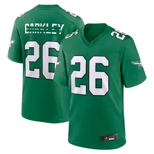Men's Saquon Barkley #26 Green Football Fan Jersey Printed Game Day Athletic Shirt Breathable Sports Uniform Lightweight Performance Apparel