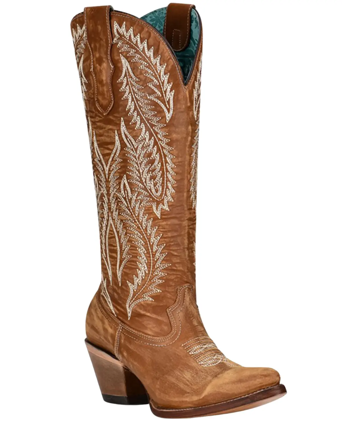 Corral Women's Women'S Golden Embroidery Western Boot Snip Toe - A4216