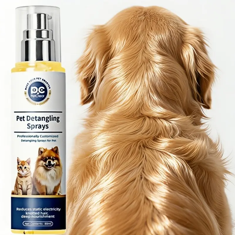Dog Leave-In Detangling Conditioner Spray - 2.71 oz, Nourishing Moisturizing Anti-Static Care with Fresh Scent for Poodles & All Coat Types