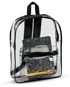 Liberty Bags 7010 Clear Backpack -  Back To School Backpack, Padded Straps, Front Zip Pocket, Ideal for Students & Professionals