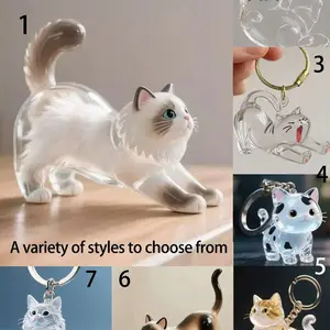 Cute Transparent Cat Hair Storage Box, Keychain Pendant, Egg Shape Pet Memorabilia, Animal Fur Collection, Best Gift for Pet Lovers