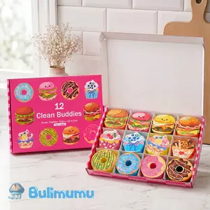 Bulimumu 12pcs Food Styling    Double-Sided Dish Scrubbing Sponge  Designer Sponge Emperature Sensing Magic Sponge