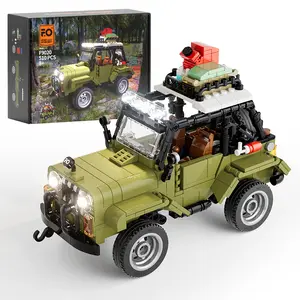 FUNWHOLE Jungle Off Roader SUV Building Kits with LED Lighting - Technic Car Model STEM Building Educational Toys Gift Set 510 Pcs，compatible with the lego technic series， for Boys, and Girls Ages 8+ buildingbrickset