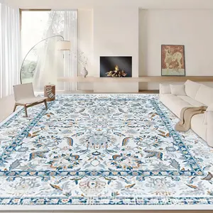 Boho Style Geometric Pattern Modern Area Rug, Non-slip Soft Floor Mat, Rectangle Decorative Carpet for Home Living Room Bedroom