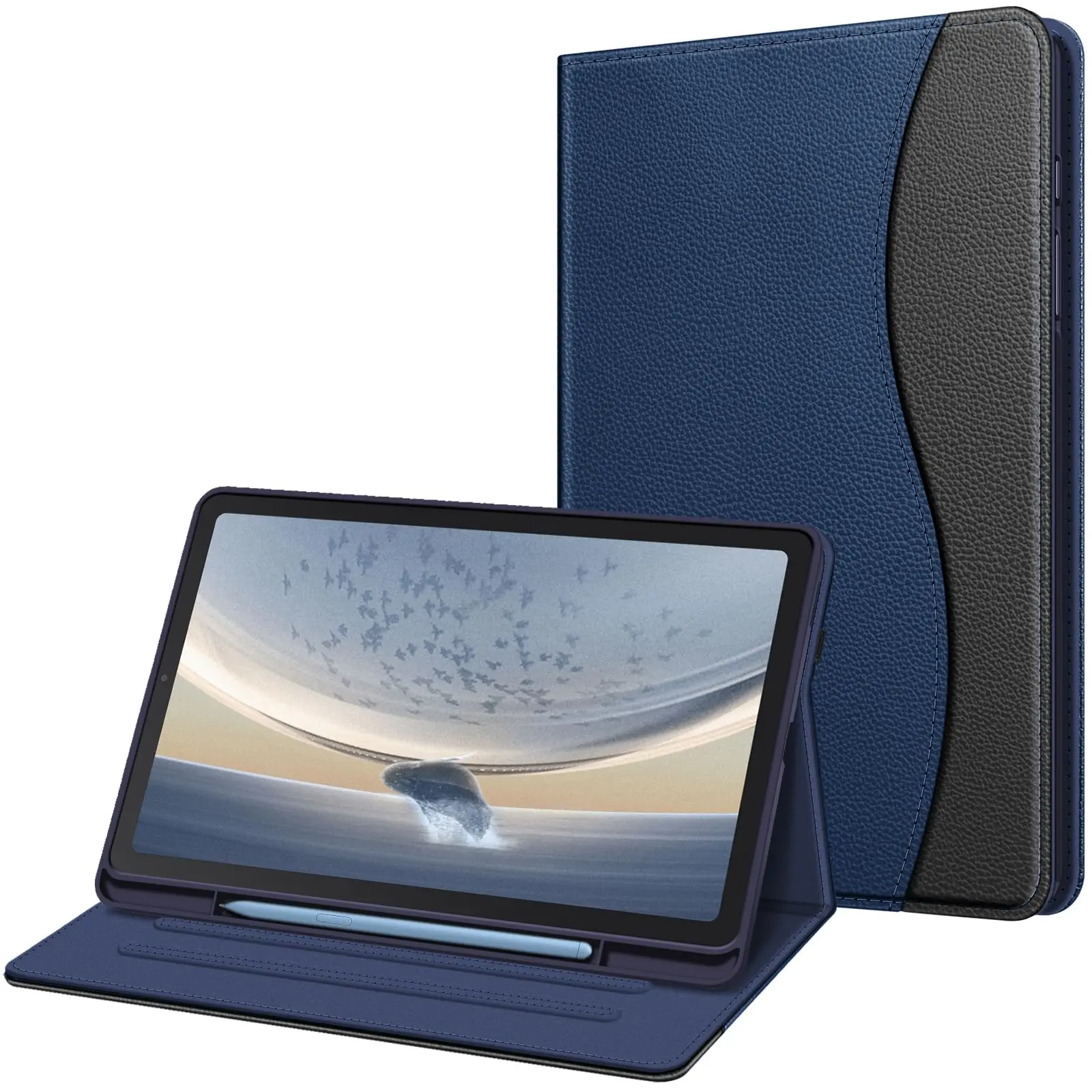 Fintie Multi-Angle Viewing Tablet Cover for Samsung Galaxy Tab S6 Lite 10.4-inch - Stylus Holder, Soft TPU Back, Auto Sleep/Wake, Durable Protection, Handheld Casing, Document Card Pocket Accessory, Tablet Casing