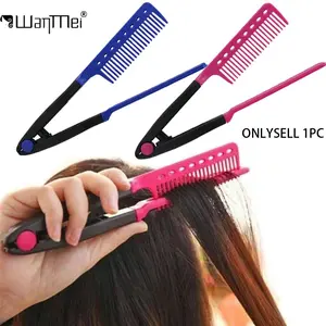 V-Shaped Hair Straightening Brush, Foldable Anti-Static Detangling Comb for Wet and Dry Hair, Lightweight Portable Styling Tool for Smoothing, Straightening and Easy Daily Hair Care, Hair Straightener Brush, Detangler Brush