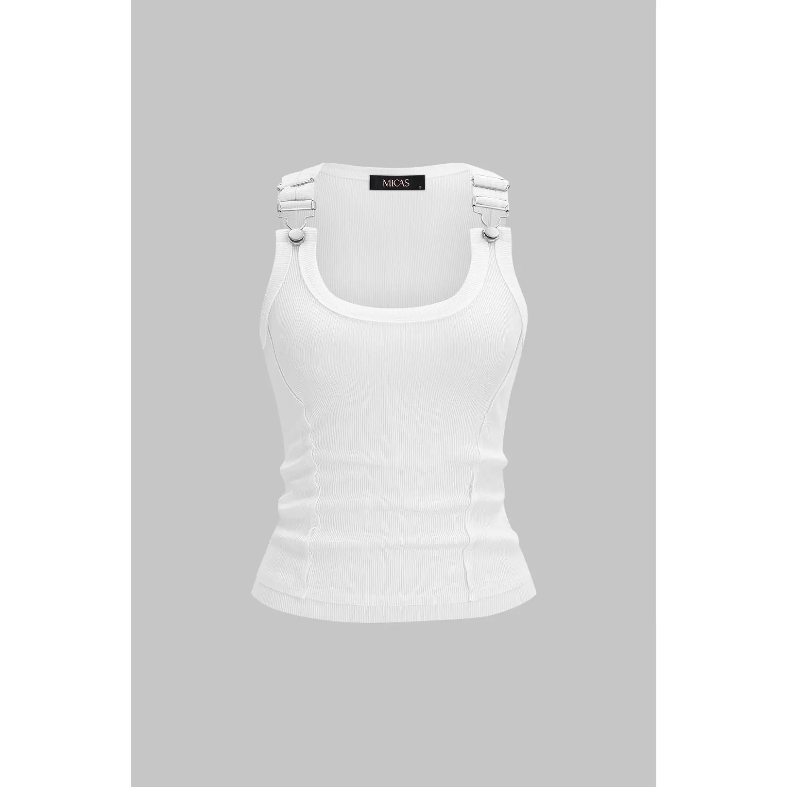 Metallic Round Neck Tank Top