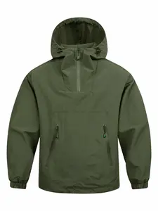Men's EU Size Outdoor Hooded Long Sleeve Jacket, Water-Repellent Scratch-Resistant, Water-Resistant Zippers, Casual Versatile Commuter Wear