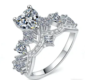 #58（Lover）925 Sterling Silver Synthetic Moissanite Ring