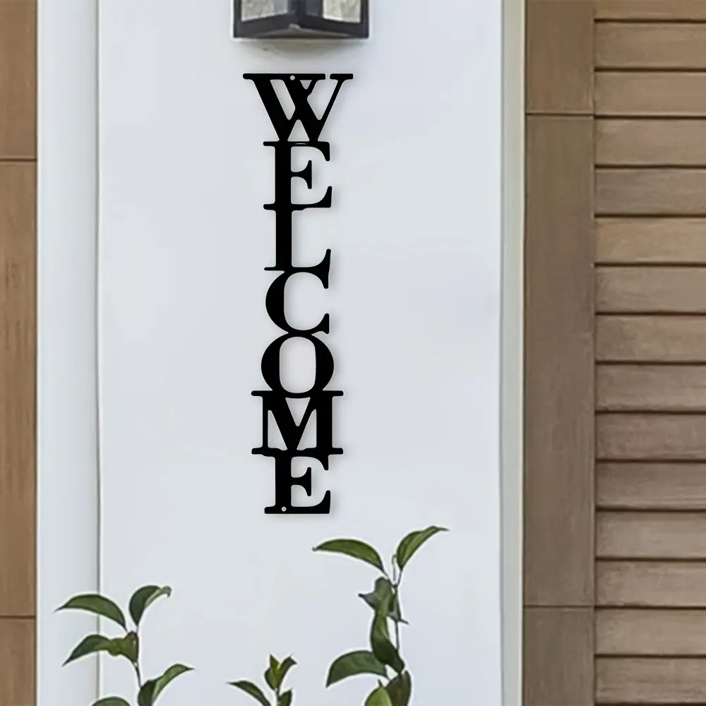 1 piece of metal wall art welcome sign - Rustic Farmhouse Design vintage decor, Decor Signs, Wall decor plaque, front door decoration, home decoration, housewarming gift, living room or porch interior wall hanging, wall decoration