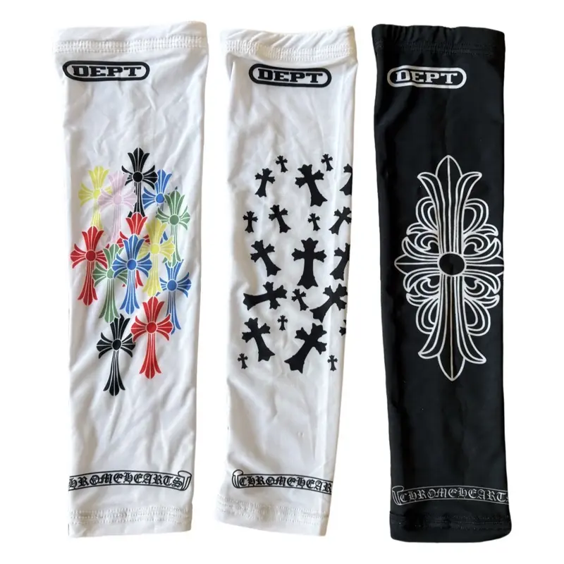 Dept cross desgin 2 Pack Sports Arm Sleeves - Breathable & Moisture-Wicking, UPF 50+ Sun Protection, Snug Fit for Various Sports and Activities