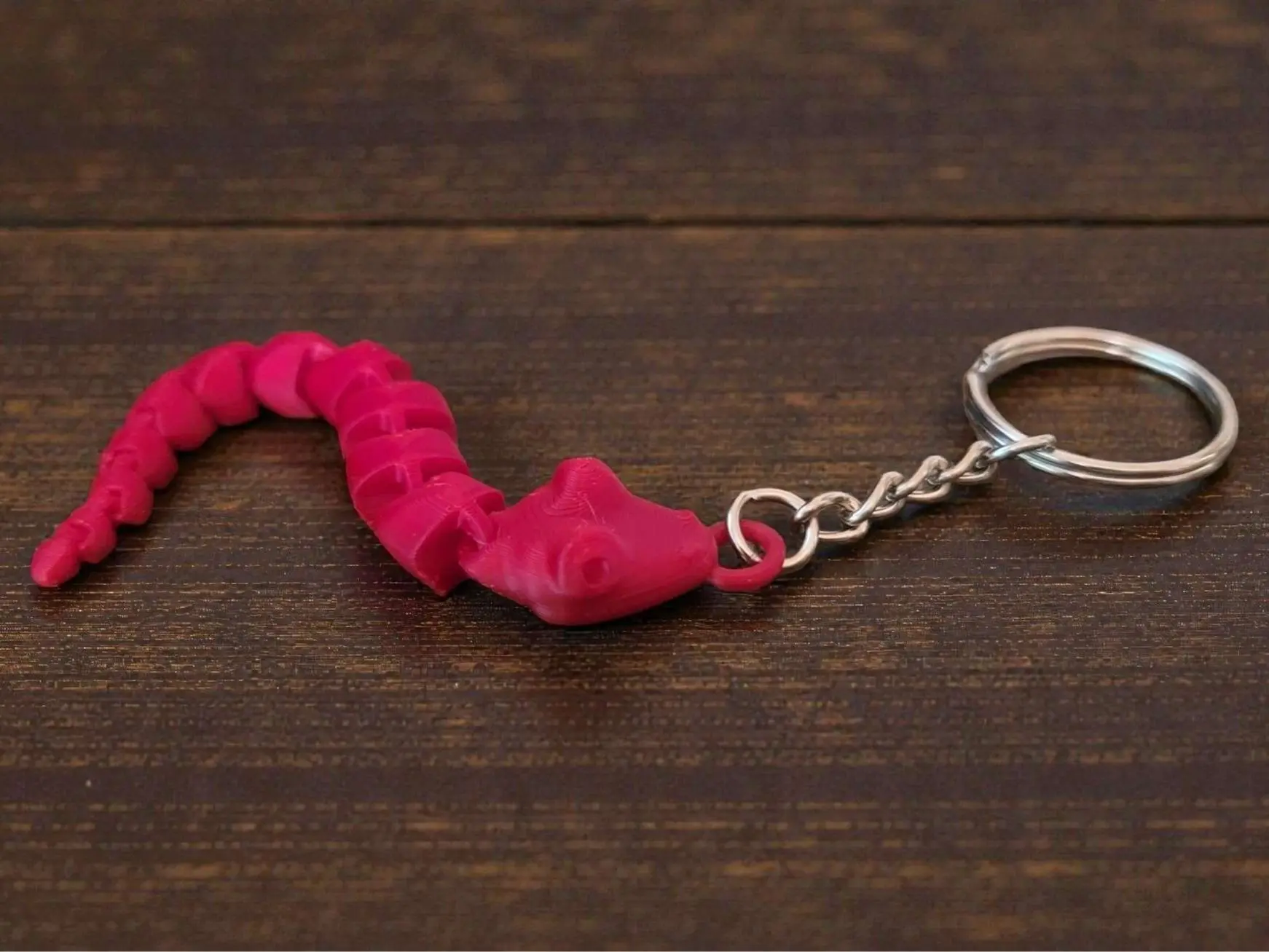 Handmade Mini Articulated Snake Keychain, Fashion Costume Jewelry Accessory, Handmade Keychains