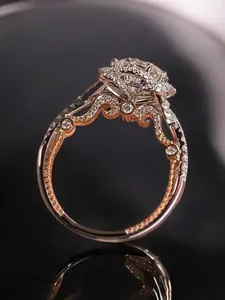 Vintage Palace Style Silver Color Copper Ring for Women, Perfect for Daily Gatherings and Gifts, Elegant Ladies' Accessory, Copper Band Rings