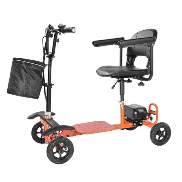 4-Wheel Folding Mobility Scooter for Adults - 48V Lithium Battery, 265lbs Capacity, 8" Solid Tires, Portable Travel Mobility Aid for Car Body Repair Accessibility