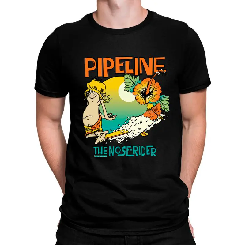 PIPELINE “The Noserider” Men’s Short Sleeve Graphic Tee Casual Menswear, Available in Various Colors, Casual, Menswear, Top Fabric, Soft, Ocean, Pullover