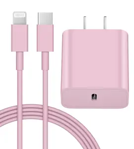Super Hot 6-ft Super Fast Charging 1-Pack USB C Wall Charger Block with -Pack 20W PD USB C to Lightning Cable for iPhone 14/13/12/11, AirPods Pro, Mobile Smartphones Power Adapter Port portable charger retractable car charger