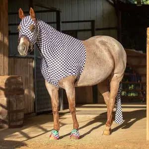 Jeffers Expression Lycra Hood for Horses with Full-Length Zipper Adjustable Girth Strap Equestrian Supplies Jeffers Expression Lycra Hood for Horses with Full-Length Zipper Adjustable Girth Strap Equestrian Supplies