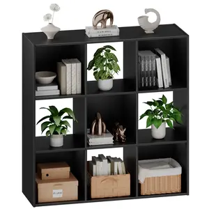 Open Cube Bookcase, Modular Storage Shelf with Removable Back Panels, Display Organizer for Books, Records, Bins, Living Room and Office