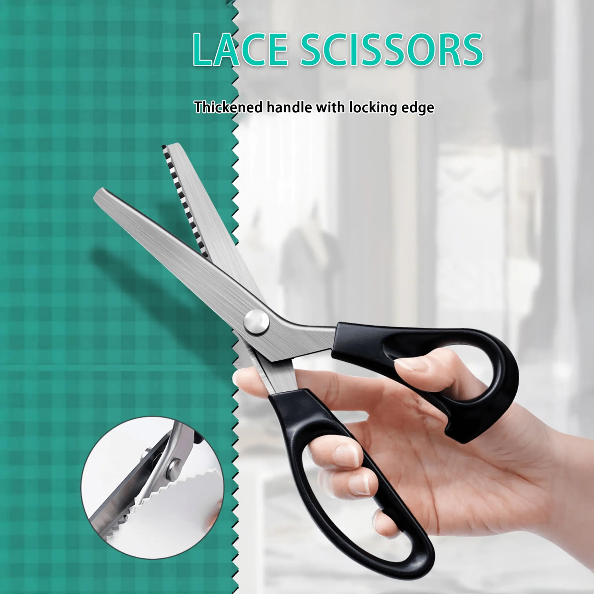 1pcs Professional Tailor Scissors Lace Scissors Stainless Steel Heavy Duty Sewing Cloth Scissors Leather Cutting Industrial Sharp Scissors Home Office Artist Student Tailor Tailor Sewing Supplies Crafts Sewing Tools