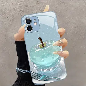 Dreamy Crystal Apple iPhone Case Sparkling Aesthetic Protective Cover, Compatible with iPhone【iPhone 12】666
