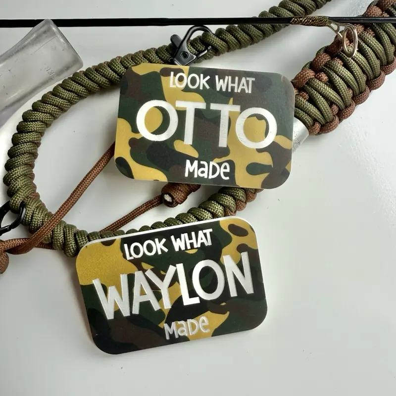 Look What I Made Magnet in Camouflage Acrylic - Personalized with Names  Made on Acrylic