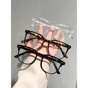 Anti-blue Light for Travel & Daily Use, Basic Flat Frame Fashion Eyeglasses for Women & Men, Trendy Casual Eyeglasses, Summer Outfits 2024 for Work, Daily