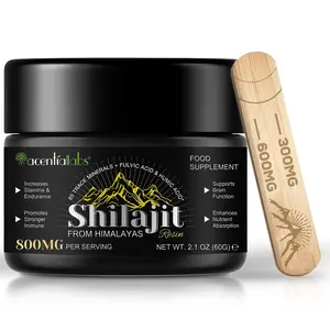 Acentialabs Shilajit Resin 800MG from Himalayas High Potency Fulvic Acid & 85+ Trace Minerals for Energy Strength & Immunity Natural Supplement for Men & Women