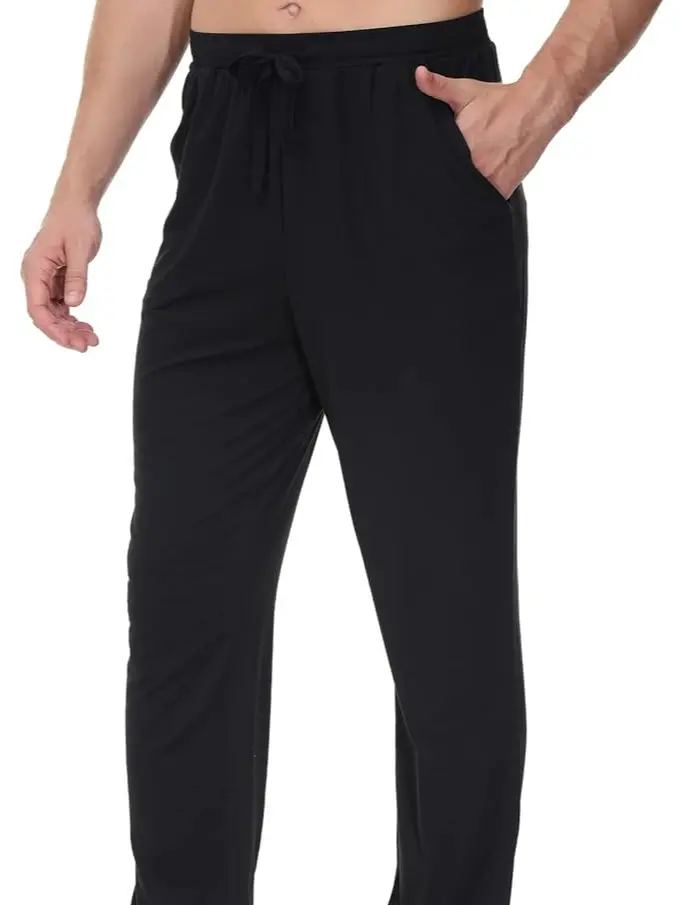 INK+IVY Mens Sleepwear Pajama Bottom Sporty Sweatpants Cuffed Jogger Soft Sueded Jersey Loungewear Drawstring Trouser With Pockets Comfortable Cozy for Any Occasion Menswear Fabric Loose Spandex Homewear Pjs Pyjamas Beige Plain
