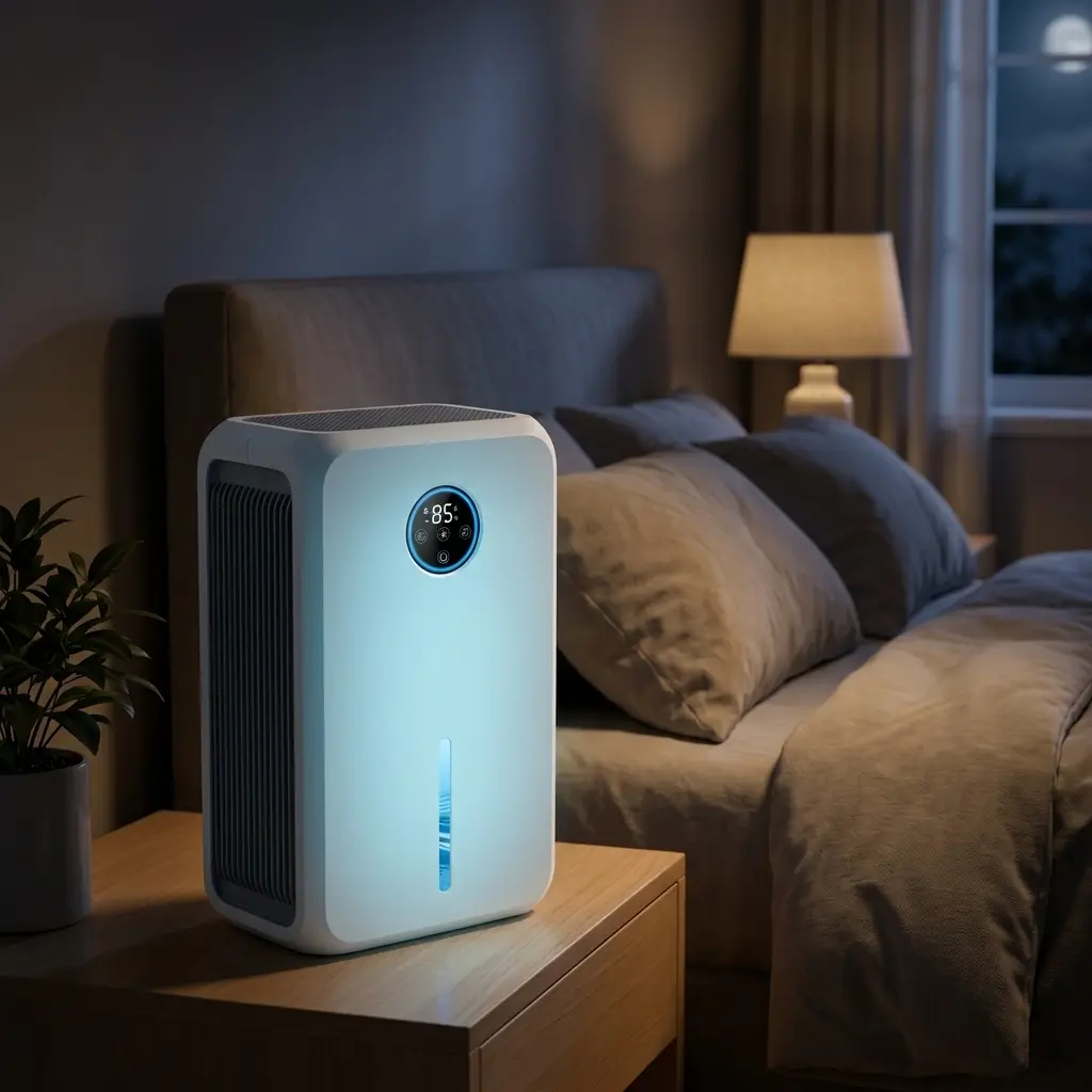 Smart Dehumidifier for Home, 2.6L Quiet Dehumidifier with LED Display, Auto Shut Off, Portable Dehumidifiers for Bedroom Bathroom RV Closet, Whisper-Quiet Operation