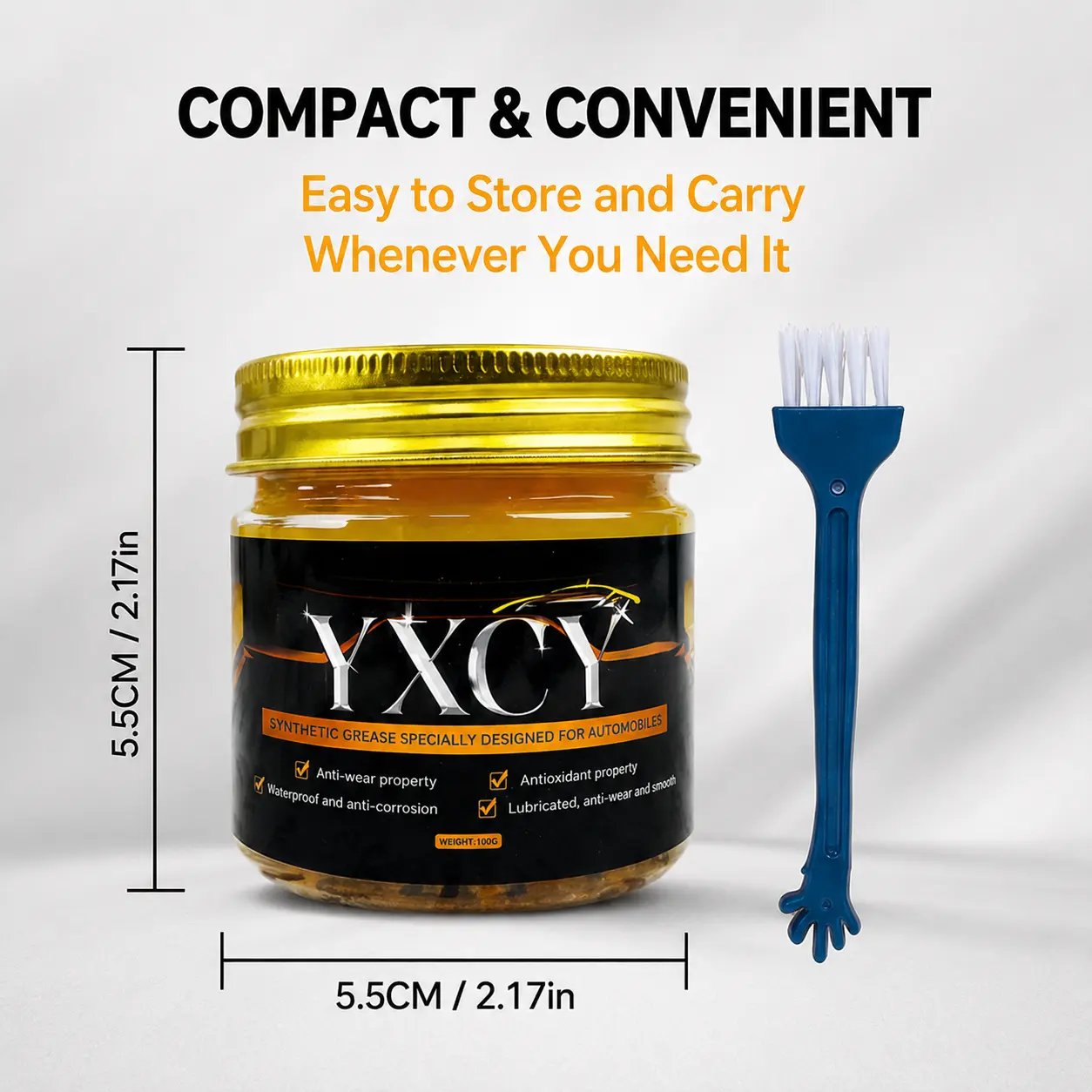 YXCY Automotive Care Grease - Heavy-Duty Super Clean Degreaser with Smart Straw, Waterproof Cream, Extreme Temp Engine Bay Cleaner for Truck Axle & Wheel Maintenance