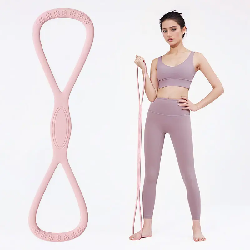 YICF Figure-8 Medical-Grade Silicone Resistance Band, Ergonomic and Portable Tool for Resistance Band Workouts at Home, Yoga & Pilates, Resistance Band Workout