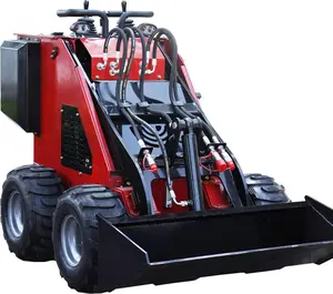 Mini Skid Steer Loader 13.5HP 1800ib Multi Functional Wheeled Standing Construction Vehicle Suitable for Farm Garden Bulldozing Construction Projects