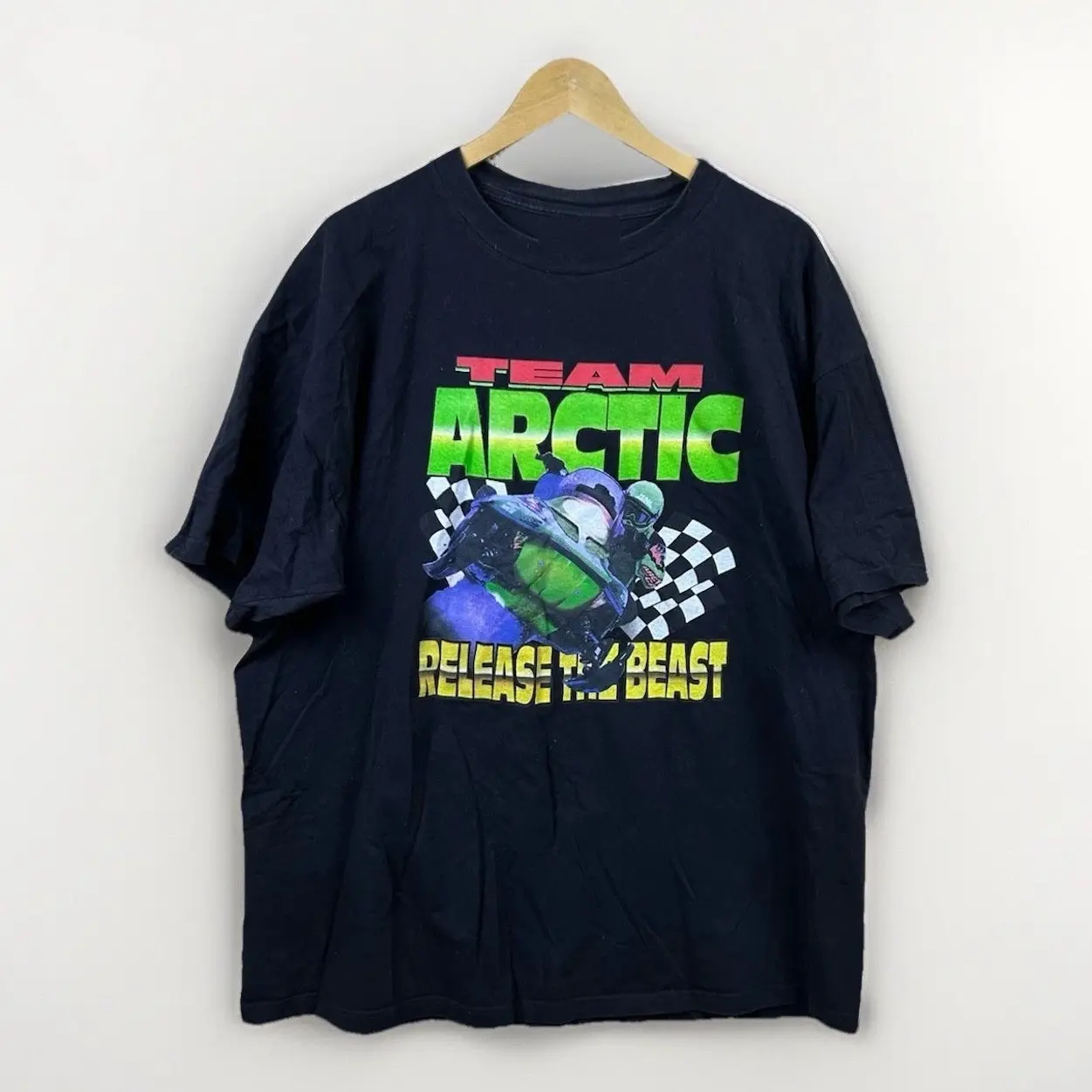 Vintage 90s Arctic Cat Team Arctic Snowmobile Release The Beast Graphic T-Shirt Sweatshirt Hoodie Reprint
