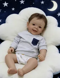 Realistic Reborn Baby Doll, Lifelike Smiling Newborn Boy Doll, Soft Vinyl Real Life Baby Doll with Outfit, Perfect Gift for Kids 3+, Collectors & Reborn Lovers