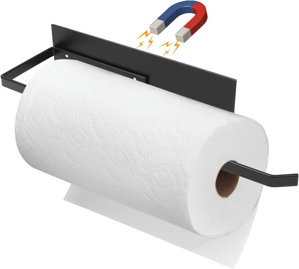 Magnetic Paper Towel Holder - Wall Mounted Adhesive Bathroom Supplies, Eco-Friendly Modern Organizer for Fridge, Kitchen & Toilet Paper Roll Storage