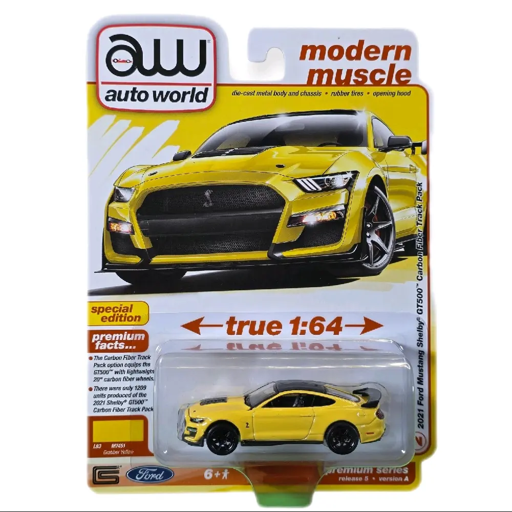 Auto World Premium Series - 2021 Ford Mustang Shelby GT500 "Grabber Yellow"