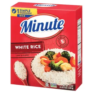 Minute Instant White Rice, 72-Ounce Box, Light and Fluffy, for Quick Dinner Meals