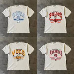 Vintage All Team Football Tee SAND COLOR, 100% Cotton Shirt, Retro College Sport Graphic, Unisex Casual Pullover, Gift for Football Fans