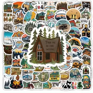 National Park Sticker, 150pcs/set Outdoor Nature Adventure Travel Sticker, Waterproof Vinyl Suitcase Sticker for Water Bottle, Laptop, Luggage, Car, Skateboard, and Bumper, Waterproof Decals