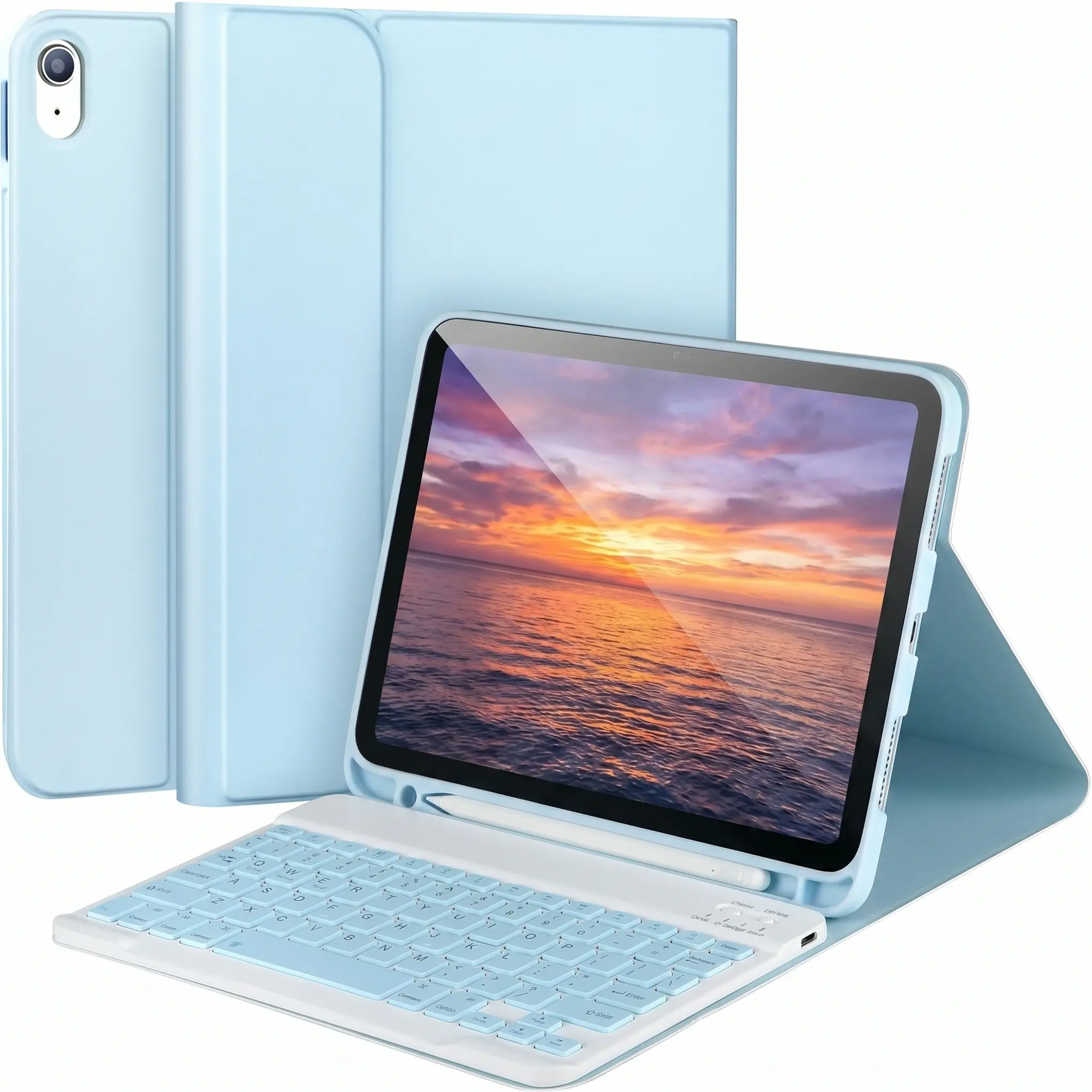 iPad Case with Keyboard – Wireless Detachable Folio Case (Compatible with 11th Gen [2025] & 10th Gen [2022])