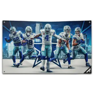 The Cowboy Flag, Party Decoration Supplies for College Dorm Room and Living Room, Banners