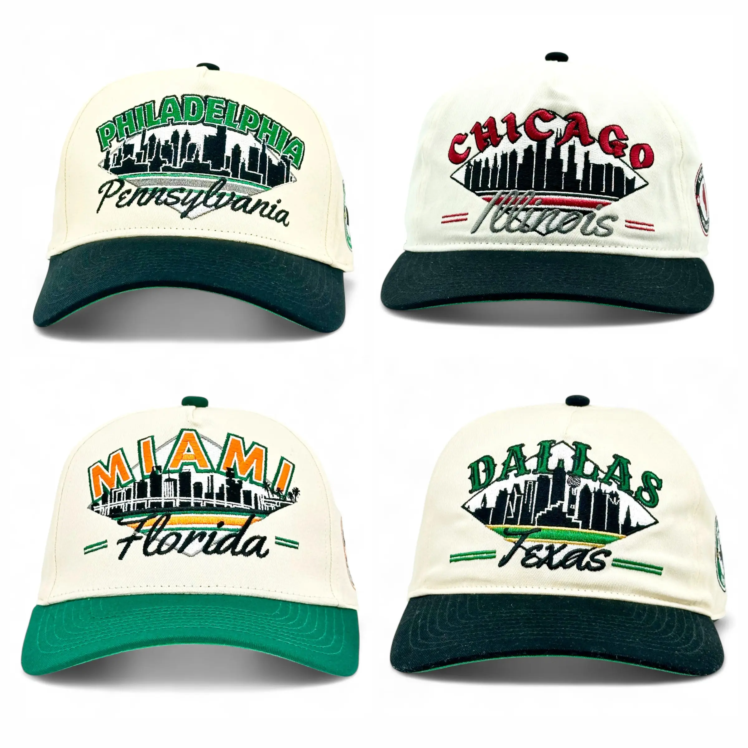 Vintage Philadelphia Snapback - Eagles Colors - Skyline Design – Shells Vintage Hat Co