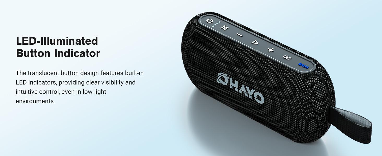 OHAYO 40W Wireless Portable Bluetooth Speaker with Lights, IPX7 Waterproof, Stereo Loud Sound, RGB Lights,TWS Pairing, AUX&TF-Card in, for Home/Party/Travel/Outdoor/Beach