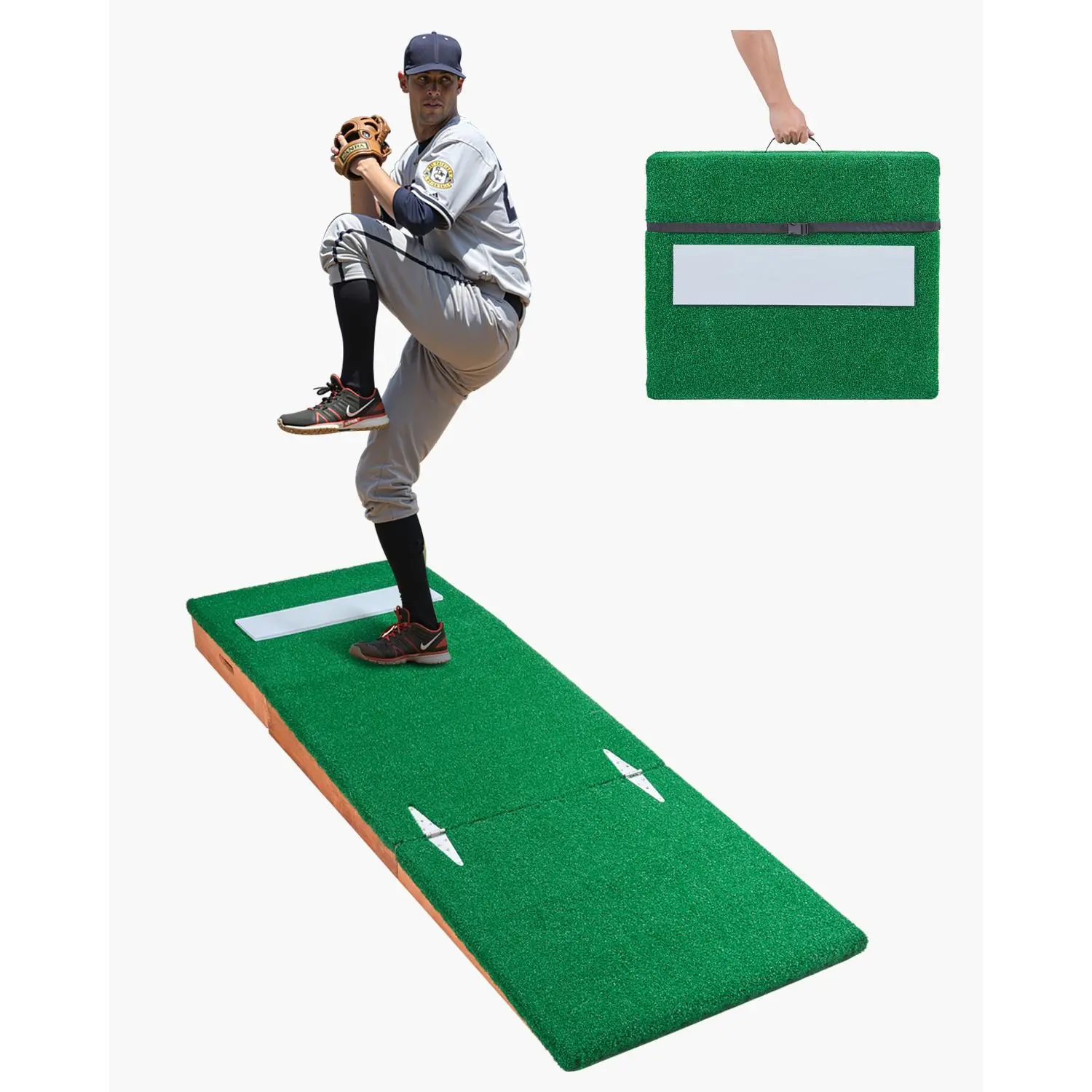 【SummerFinds】VEVOR Pitching Mound,  , Portable Baseball Pitcher's Mound, 85 in Indoor Outdoor Pitching Practice and Training Equipment, Softball Pitching Aids with Antifade Turf, Pitching Rubber, Adjustable Base